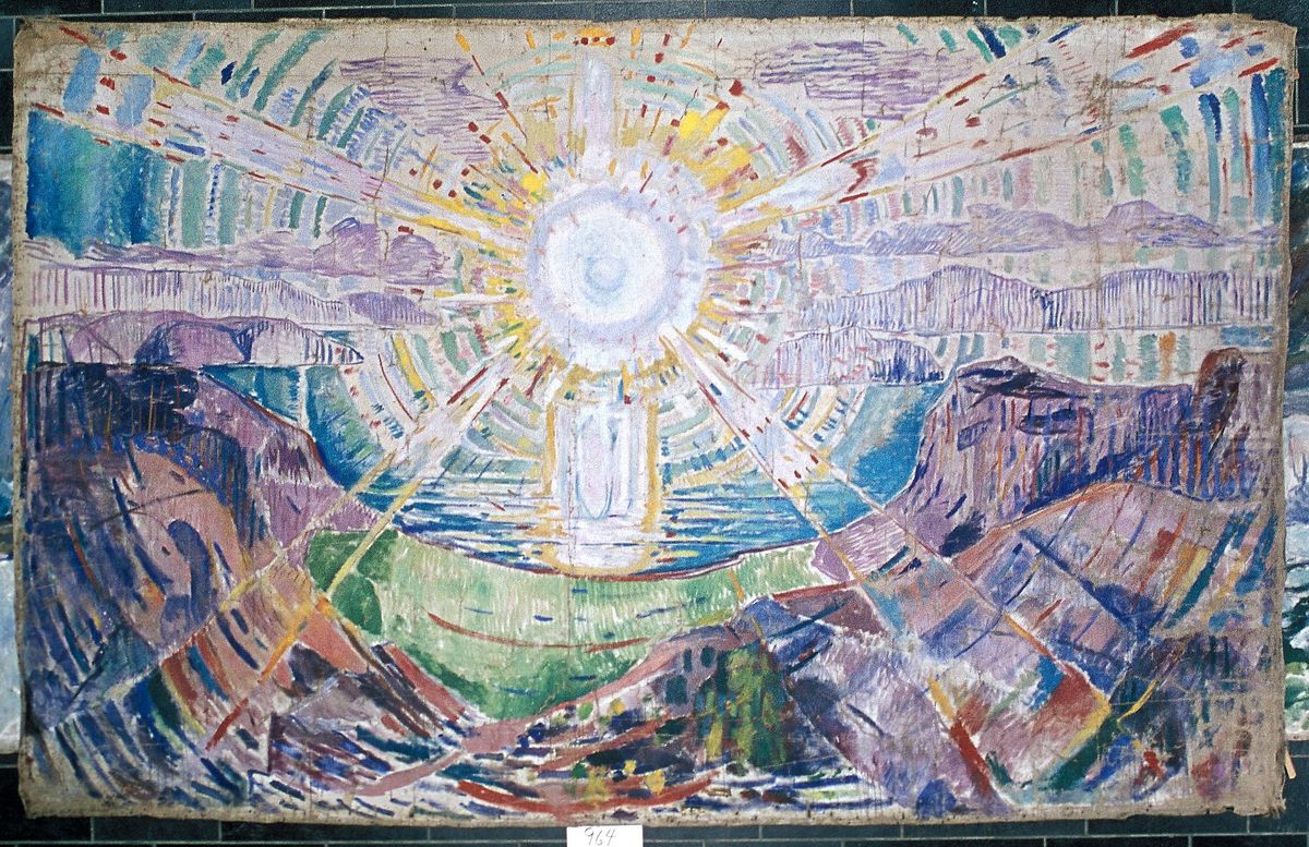 The Sun Oil Painting by Edvard Munch