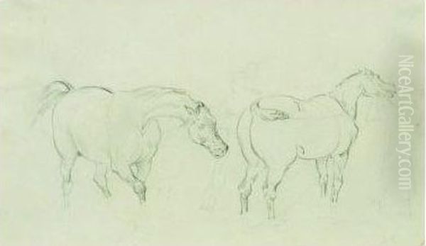 Mine De Plomb Signe En Bas A Droite Oil Painting by Theodore Gericault