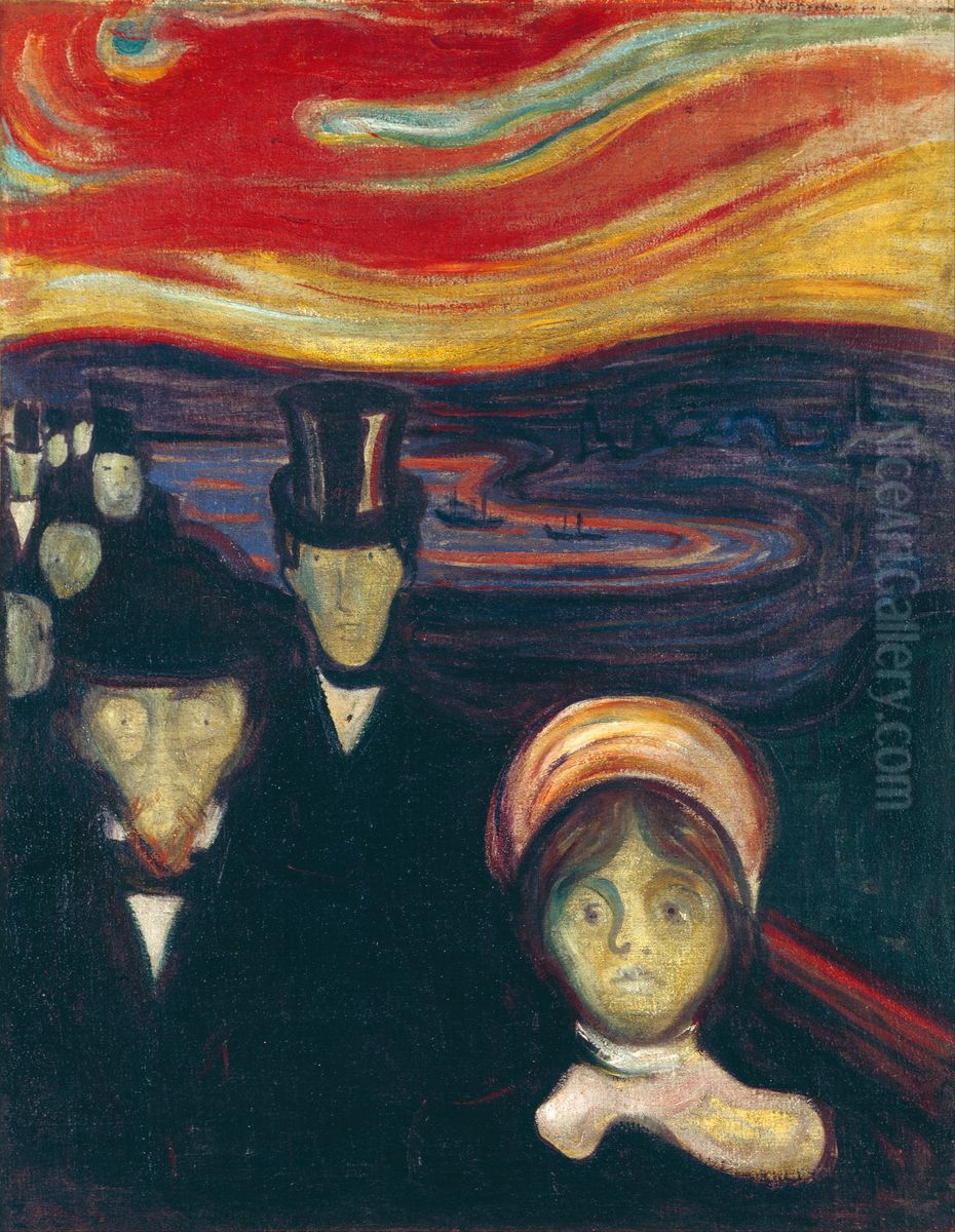 Anxiety Oil Painting by Edvard Munch