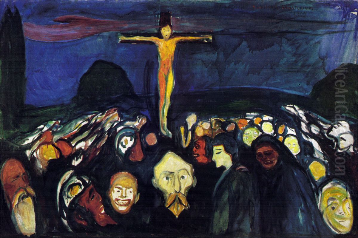 Golgotha Oil Painting by Edvard Munch