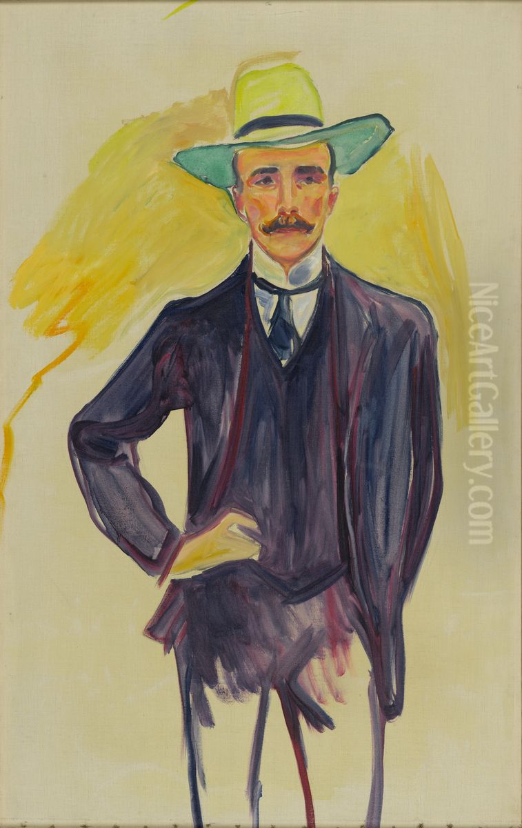 Harry Graf Kessler Oil Painting by Edvard Munch
