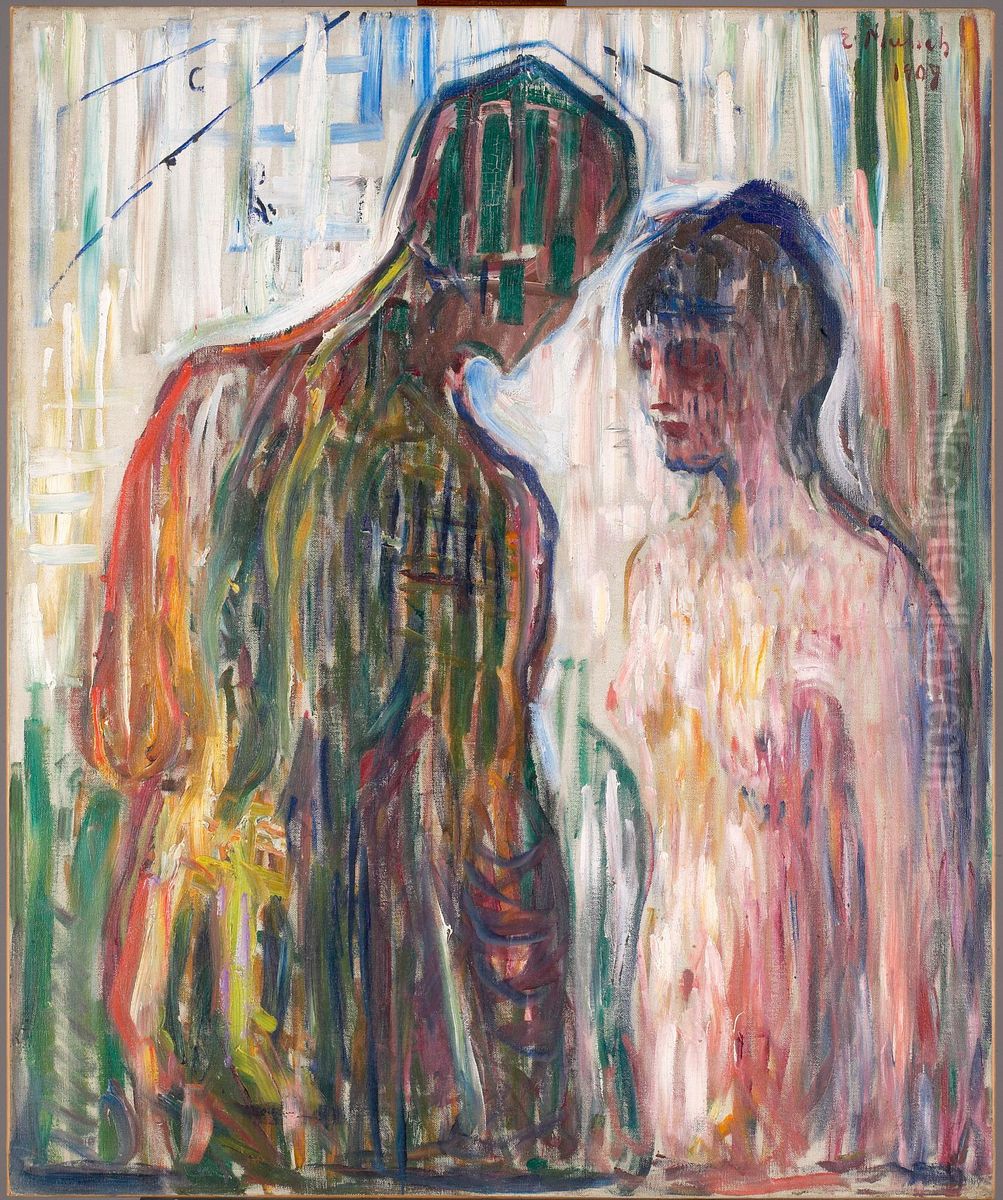 Cupid and Psyche Oil Painting by Edvard Munch