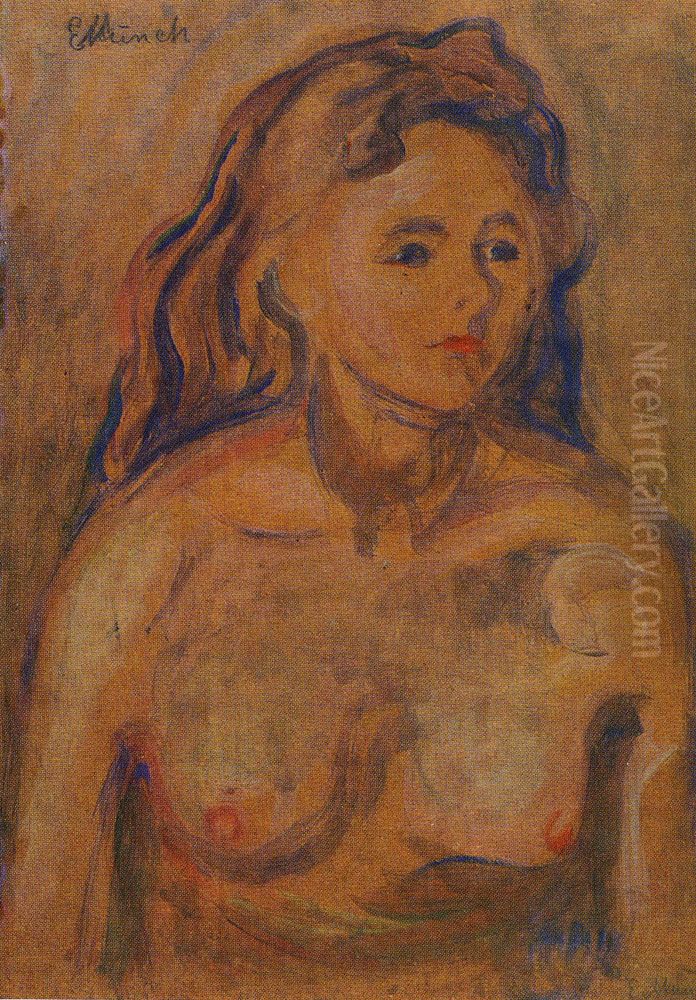 Nude Oil Painting by Edvard Munch