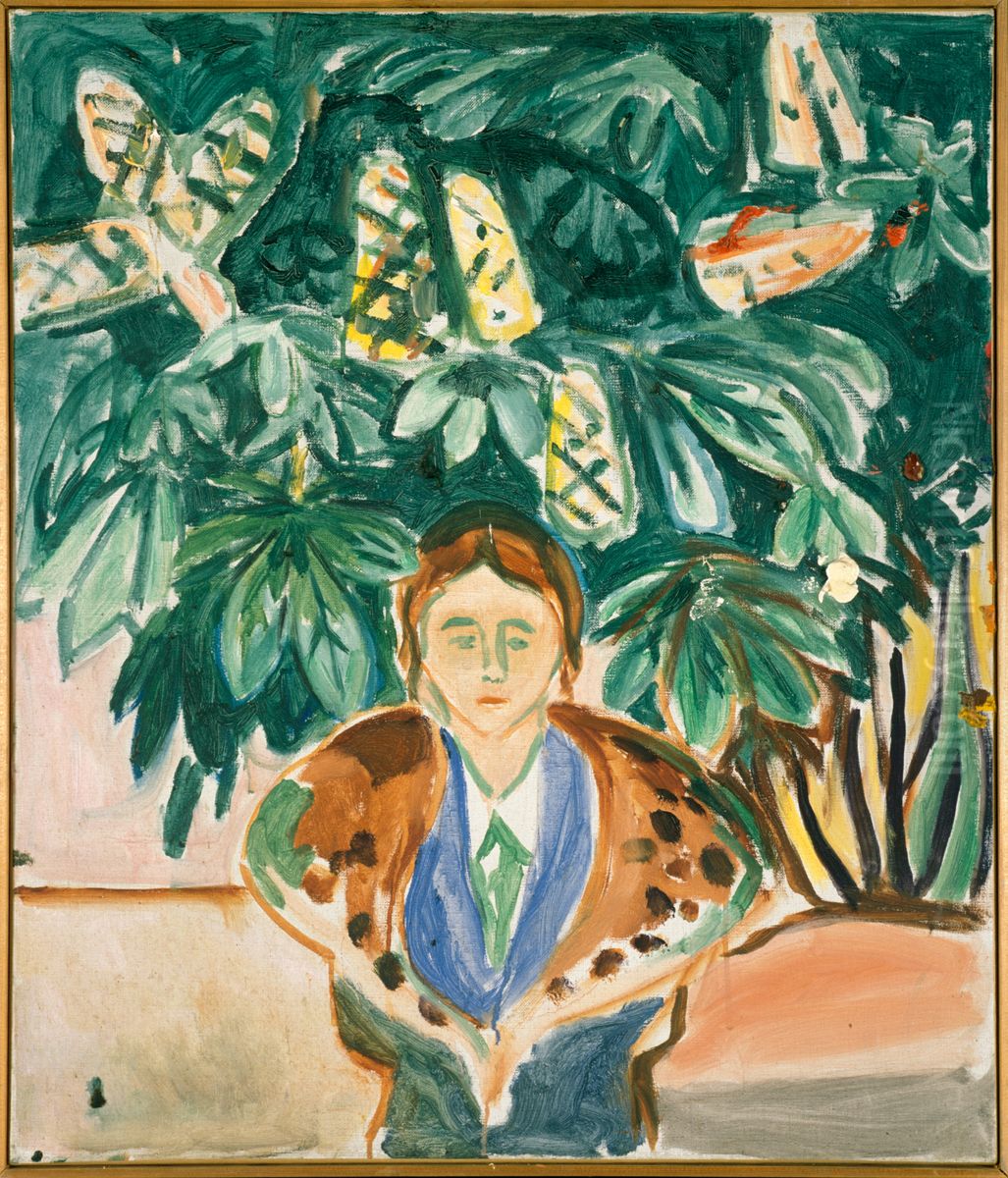 Under the Chestnut Tree Oil Painting by Edvard Munch