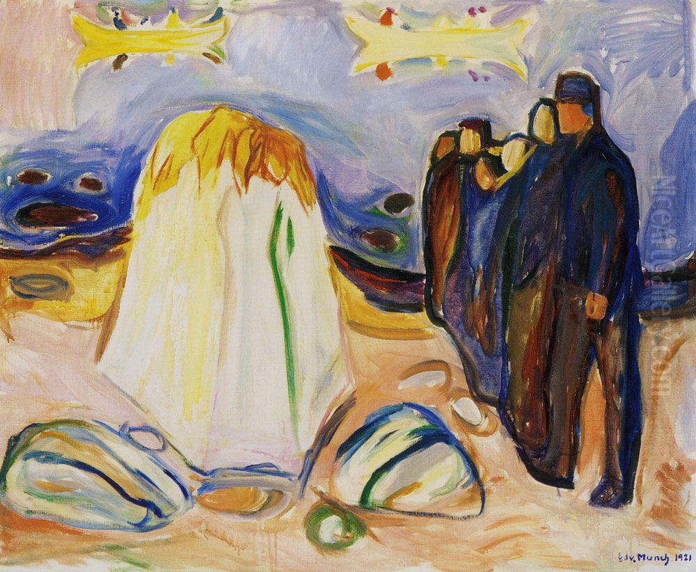 Meeting Oil Painting by Edvard Munch