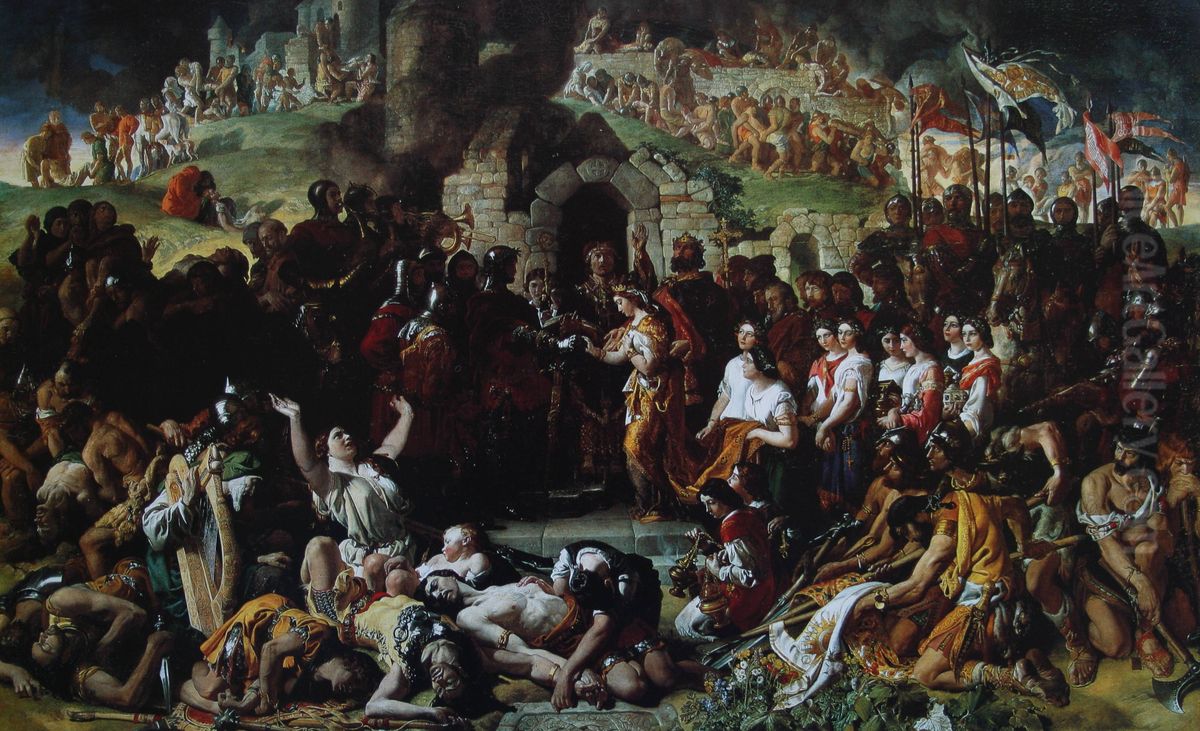 The Marriage of Strongbow and Aoife Oil Painting by Daniel Maclise