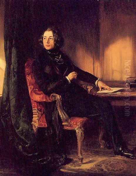 Charles Dickens 1839 Oil Painting by Daniel Maclise