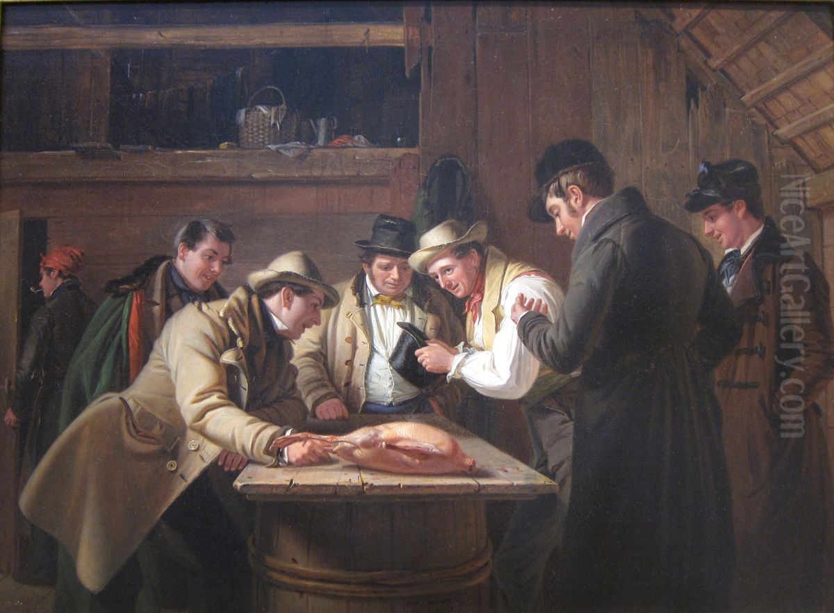 The Raffle (Raffling for the Goose) Oil Painting by William Sidney Mount