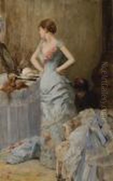 Derniere Retouche Avant Le Bal Oil Painting by Henri Gervex