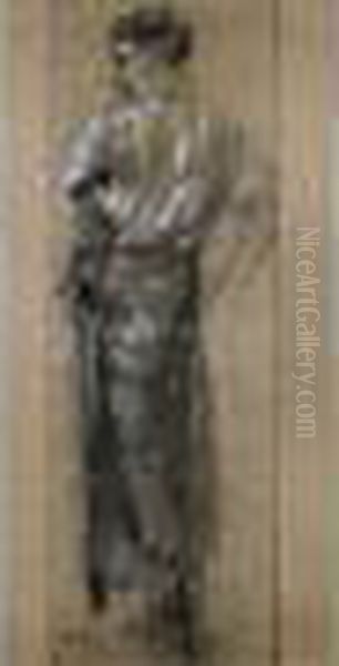 Etude D'un Forgeron - Etude Pour Les Activites Du Xixe Arrondissement - Avant 1882. Oil Painting by Henri Gervex