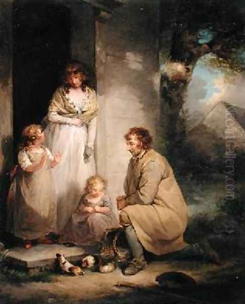 Guinea Pigs 1789 Oil Painting by George Morland