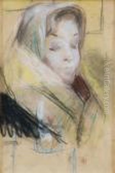 Figura Di Donna Oil Painting by Oscar Ghiglia