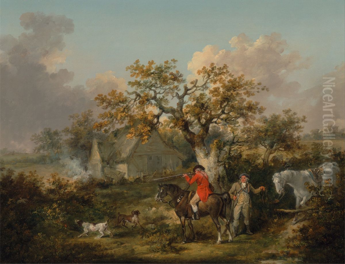 Partridge Shooting Oil Painting by George Morland