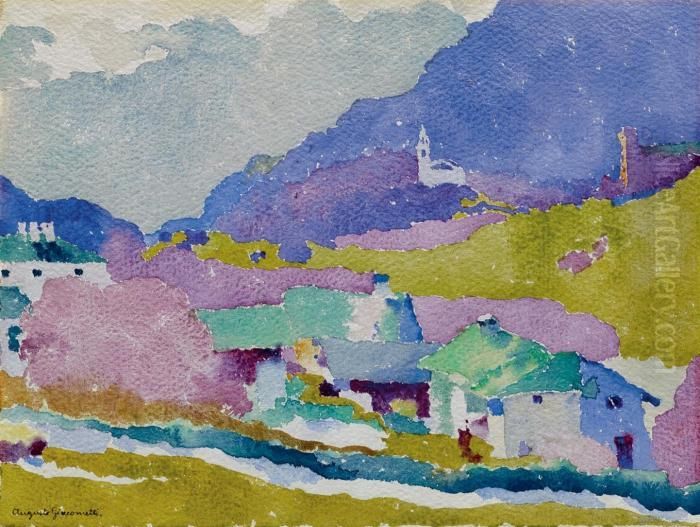 Bergell Oil Painting by Augusto Giacometti