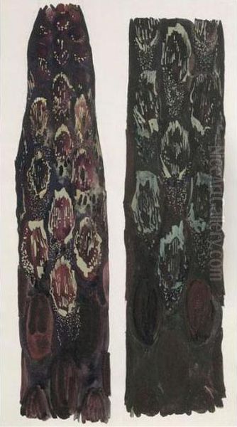 Pfauenfedern Oil Painting by Augusto Giacometti