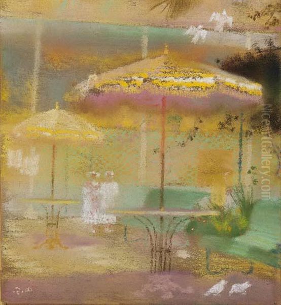 Hotelgarten In Biskra Oil Painting by Augusto Giacometti