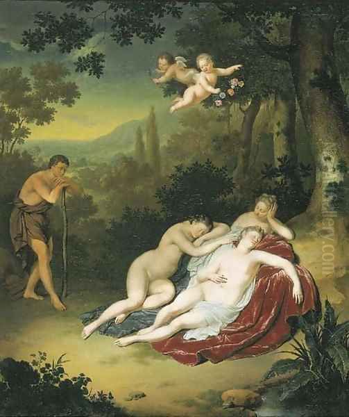 Cimon and Iphigenia Oil Painting by Willem Van Mieris Leiden