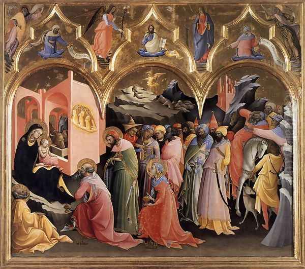 Adoration of the Magi c. 1422 Oil Painting by Lorenzo Monaco