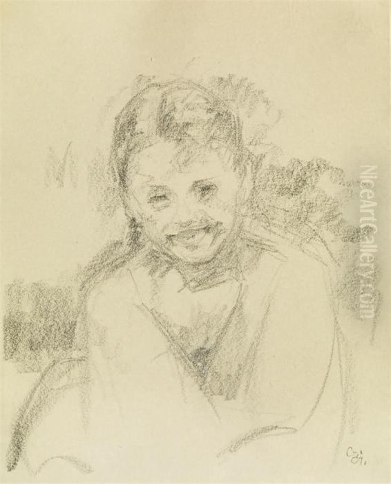 Madchenbildnis Oil Painting by Giovanni Giacometti