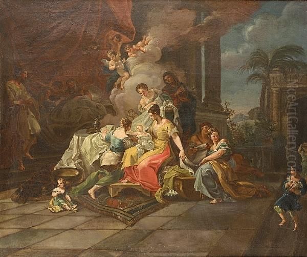 The Birth Of The Virgin Oil Painting by Corrado Giaquinto