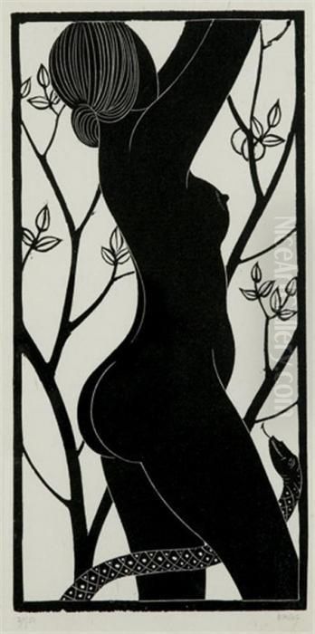 Eve Oil Painting by Eric Gill