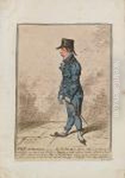 Etchings, 1799-1803, With Hand 
Colouring, Including 'pen-etration','half Natural', 'all Bond Street 
Trembled As He Stroke','theinexpressible Air Of Dignity', All Published 
By H.humphrey, Onwove, With Margins, 260 X 197mm Oil Painting by James Gillray