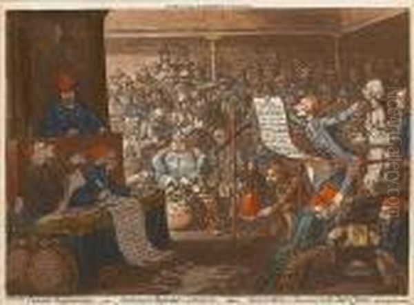 Patriotic 
Regeneration-viz-parliament Reform'da La Francoise-that Is-honest Men 
(ie-opposition) In The Seat Ofjustice Oil Painting by James Gillray