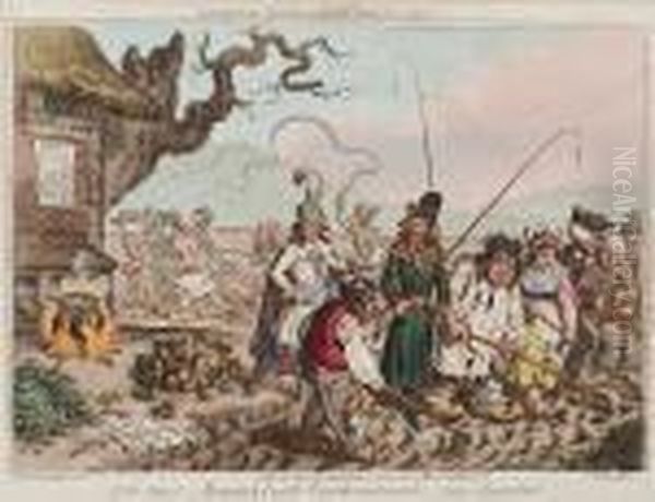 Concequences Of A Successfull French Invasion Oil Painting by James Gillray