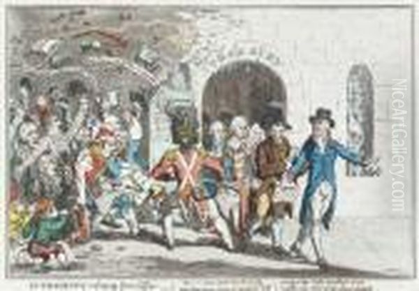 Integrity Retired From Office Oil Painting by James Gillray