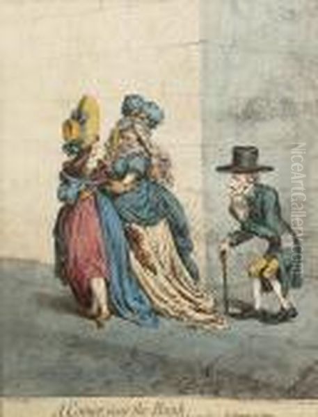 A Corner Near The Bank: -or- An Example For Fathers Oil Painting by James Gillray