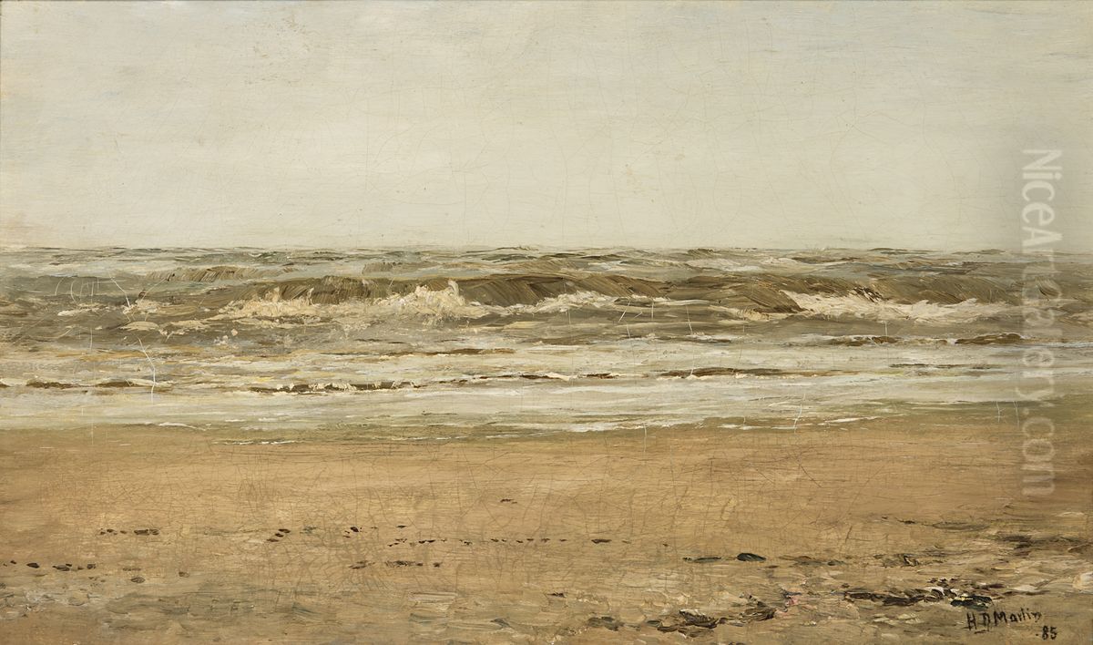 The Sea at Villerville Oil Painting by Homer Dodge Martin