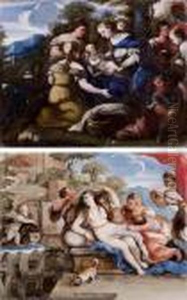 Mose Salvato Dalle Acque Oil Painting by Luca Giordano