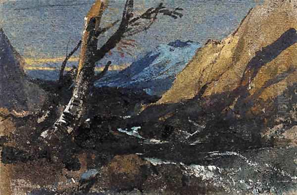 Studies of trees at Stapleton Oil Painting by William James Muller