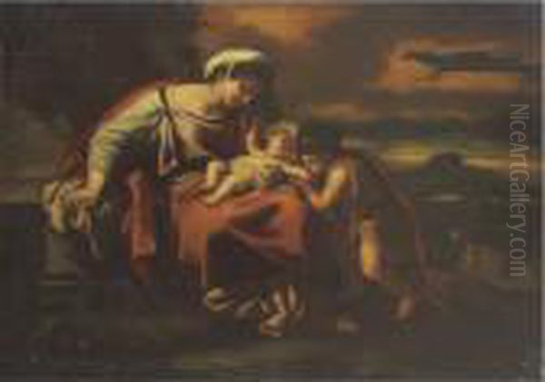 Property From A Private Collection, New York
 

 
 
 

 
 Madonna And Child With St. John The Baptist Oil Painting by Luca Giordano
