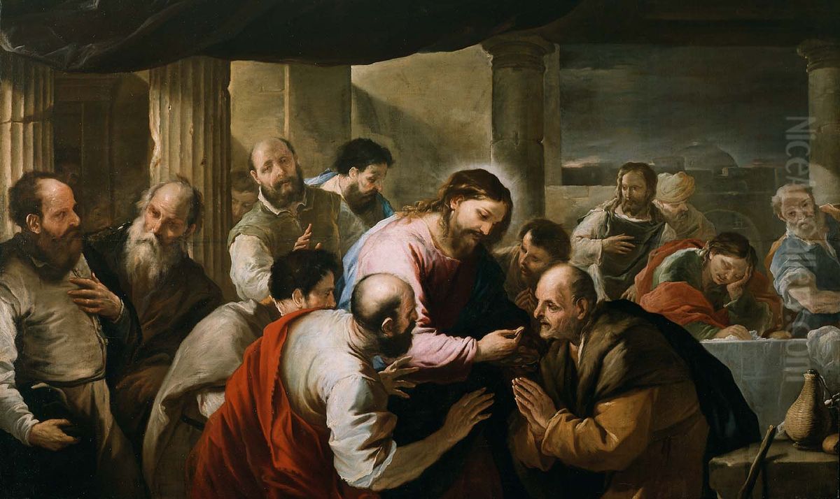 The Communion Of The Apostles Oil Painting by Luca Giordano