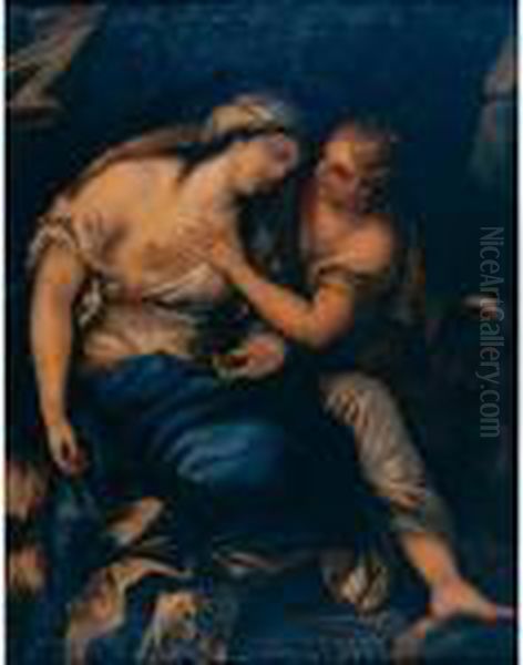 Lucrezia Oil Painting by Luca Giordano