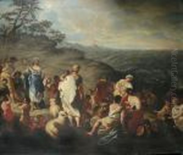 Gli Ebrei
Ringraziano Dopo Il Passaggio Del Mar Rosso Oil Painting by Luca Giordano