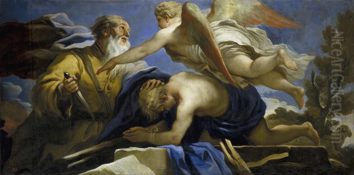 The Sacrifice Of Isaac Oil Painting by Luca Giordano