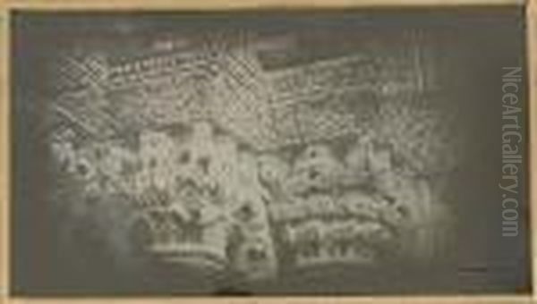 Untitled [jerusalem, Church Of The Holy Sepulchre, Detail Of Capitals] Oil Painting by Joseph Philibert Girault De Prangey