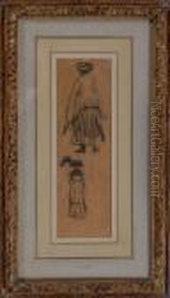 Walking Study Oil Painting by William Glackens