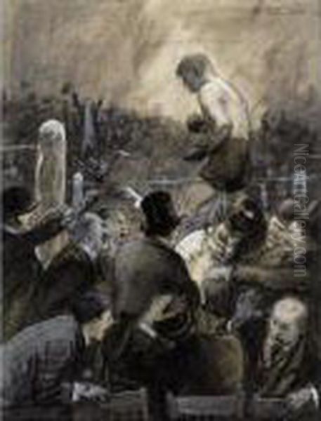 O'rourke Tried To Climb Through 
The Ropes, But Was Pulled Back And Thrown On The Floor