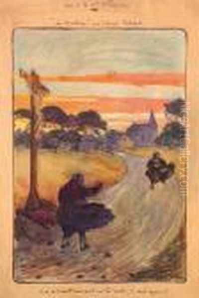 Coup De Vent Sur La Route Oil Painting by Albert Gleizes