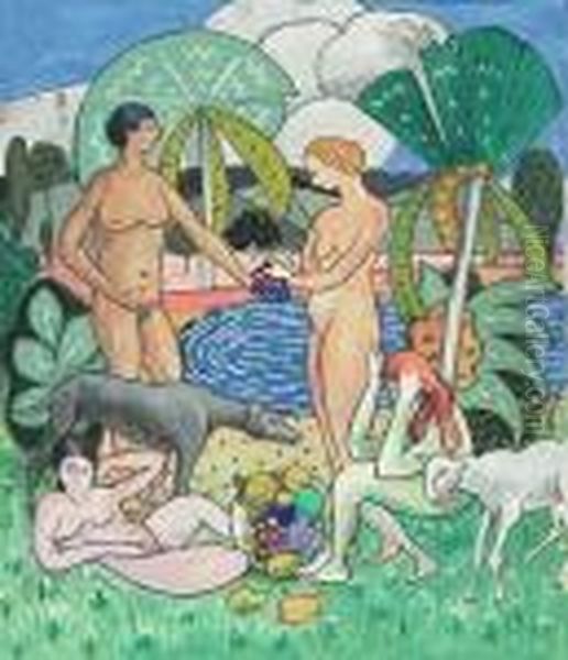 Prelude A L'apres-midi D'un Fau-
 Ne Oil Painting by Albert Gleizes