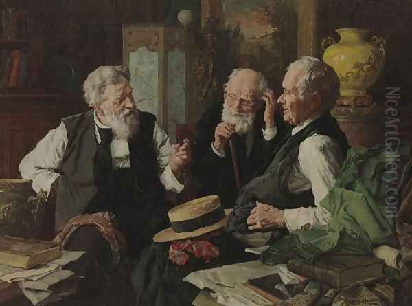 Good Old Days Oil Painting by Louis Charles Moeller