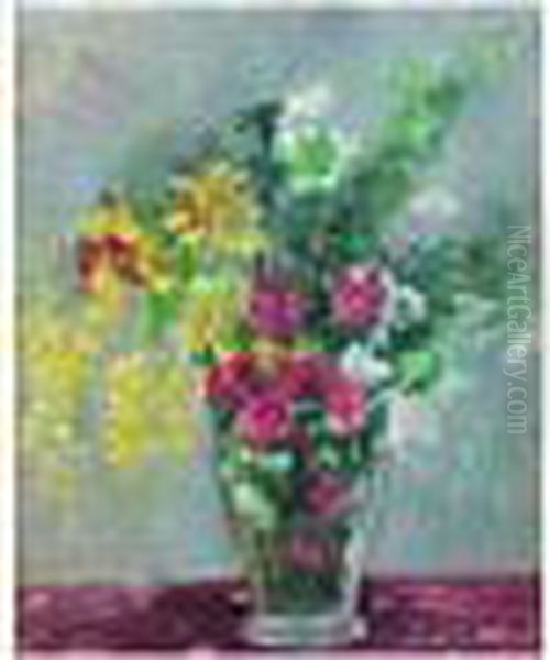 Le Vase De Fleurs Oil Painting by Paule Gobillard