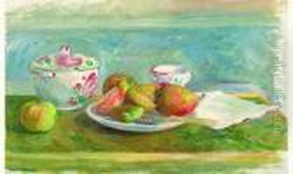Nature Morte Aux Coings Oil Painting by Paule Gobillard