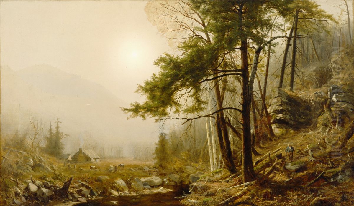 Indian Summer Oil Painting by Jervis McEntee