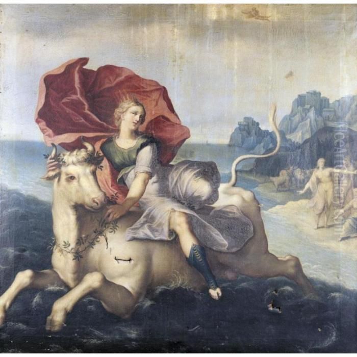 The Rape Of Europa Oil Painting by Hendrick Goltzius