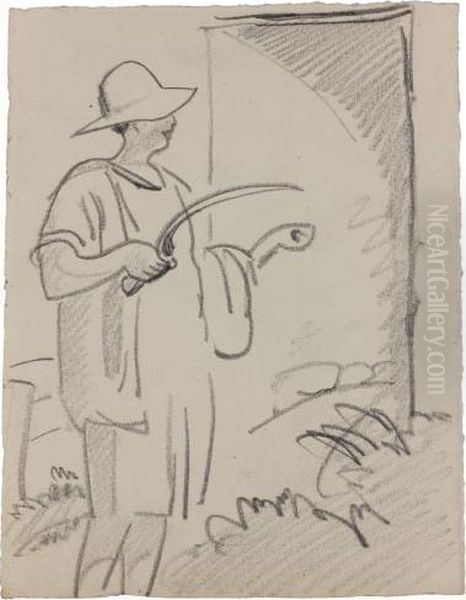 Paysanne A La Faucille Oil Painting by Julio Gonzalez