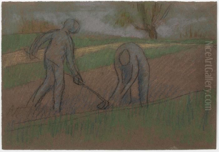 Le Sarclage Oil Painting by Julio Gonzalez